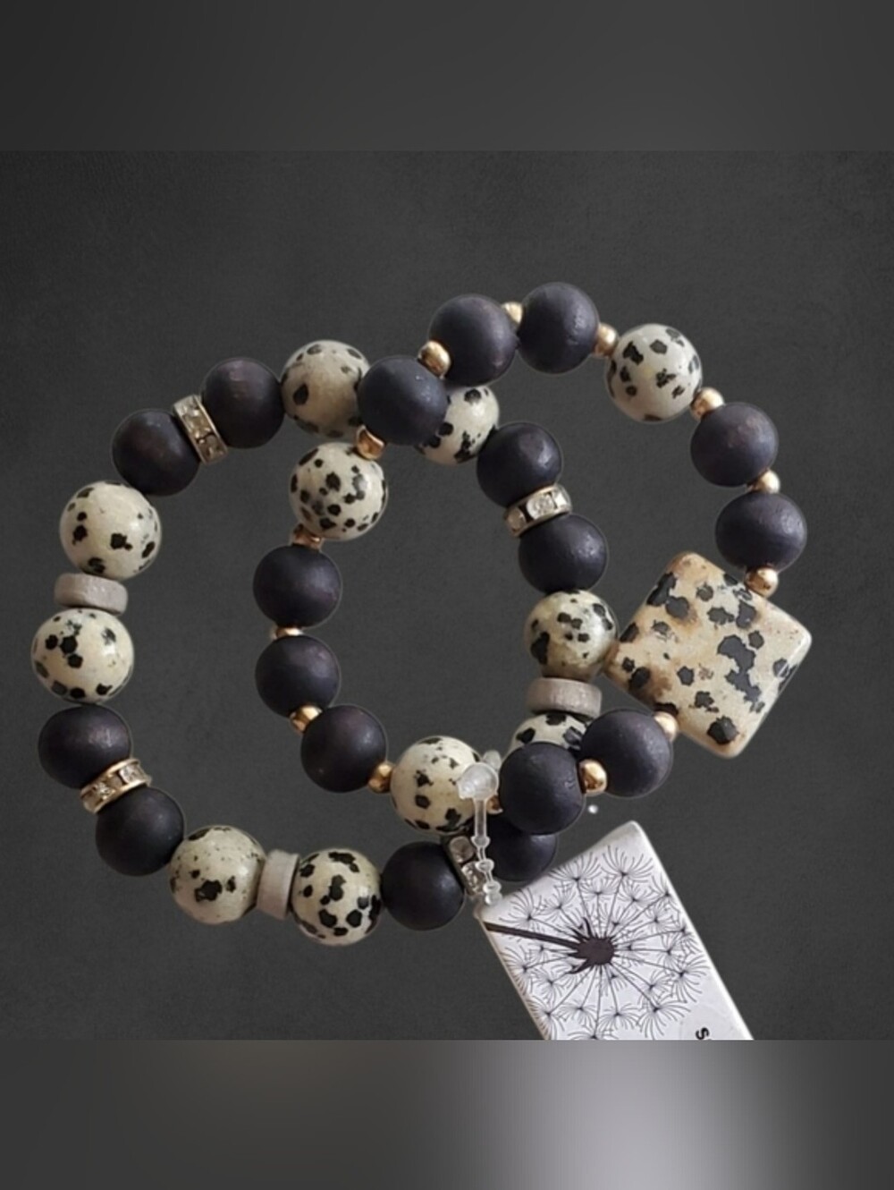 Dalmatian Jasper Bracelets - Set of 2